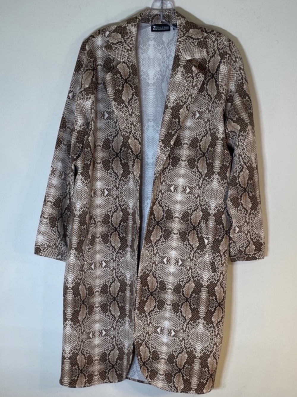 7th Avenue by NY & Company Boho Snakeskin Longline Trench Coat. M. NWT. $120!